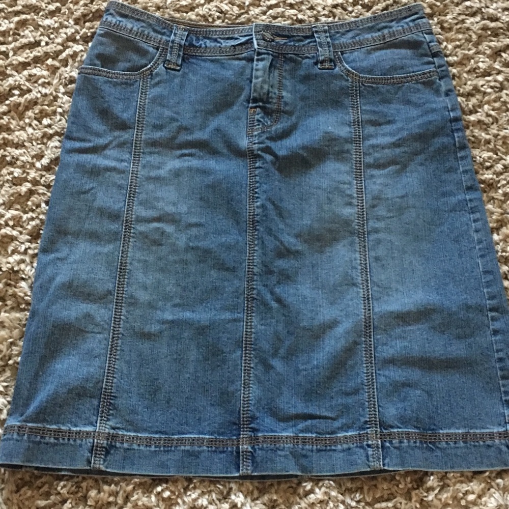 CABI Knee Length Jean/Denim Skirt